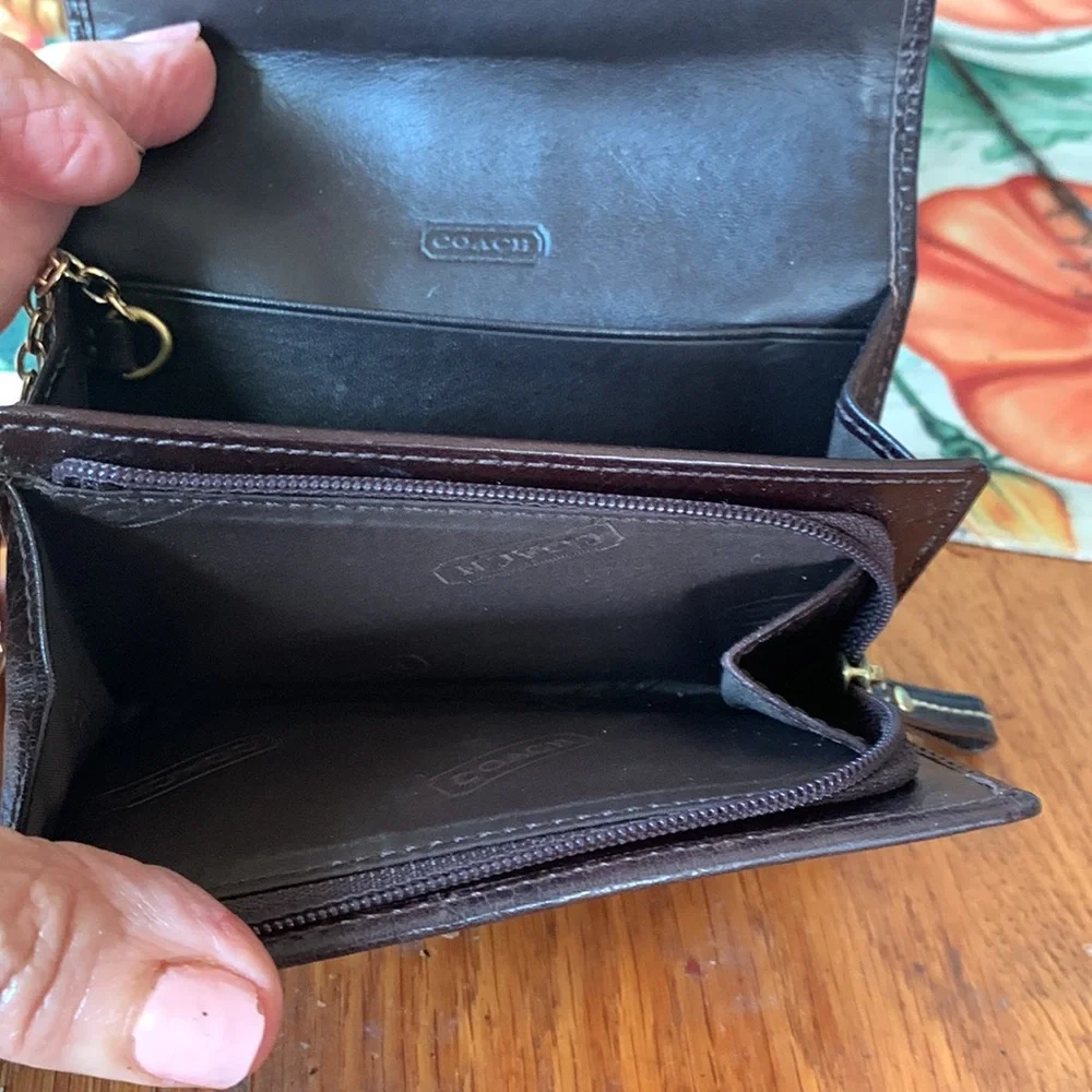 Coach Signature Canvas/Leather Wallet/Key Ring